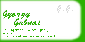 gyorgy gabnai business card