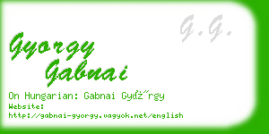 gyorgy gabnai business card